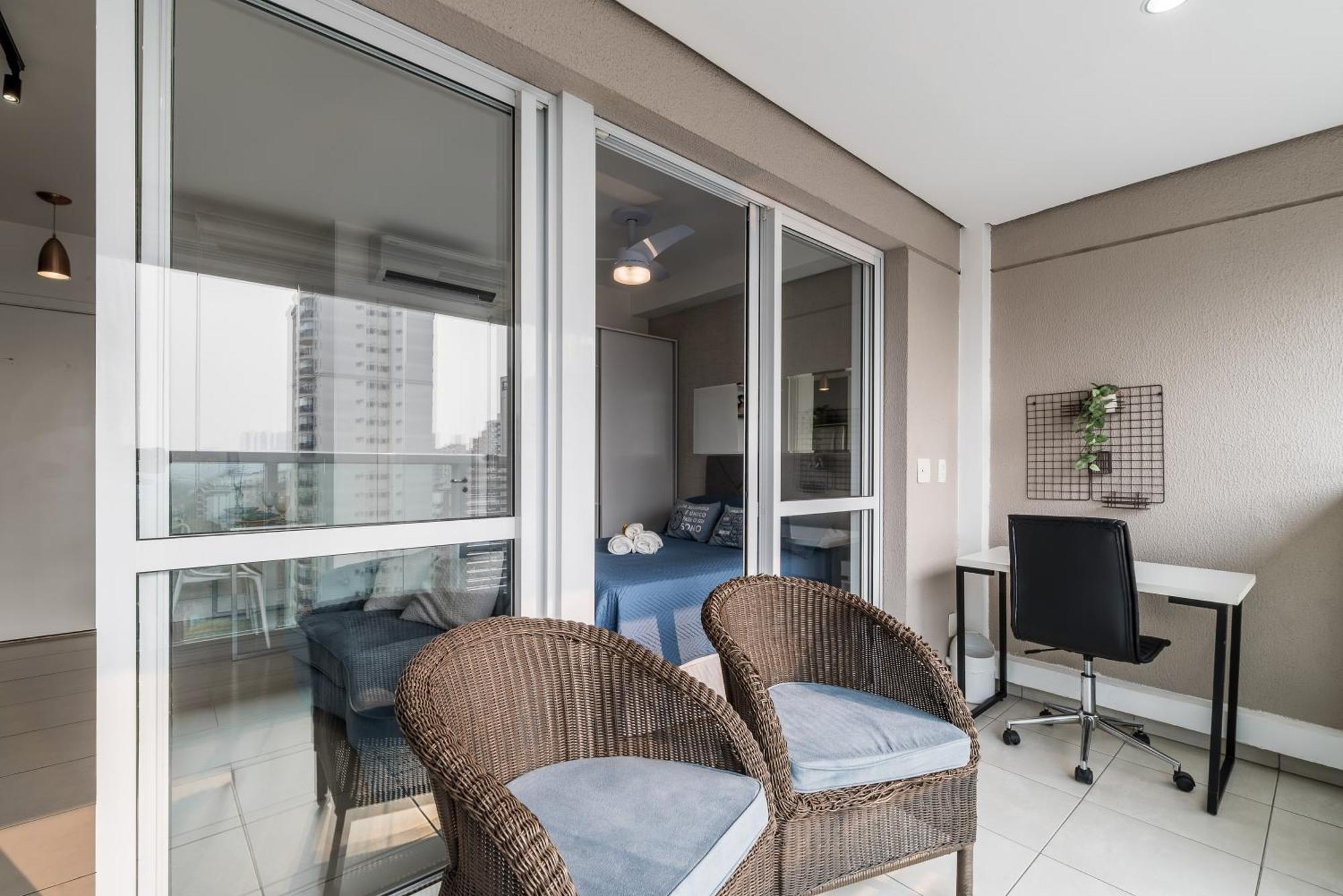 Estilo, Conforto E Vista Panoramica Ideal Para Trabalho Ou Lazer サンパウロ エクステリア 写真