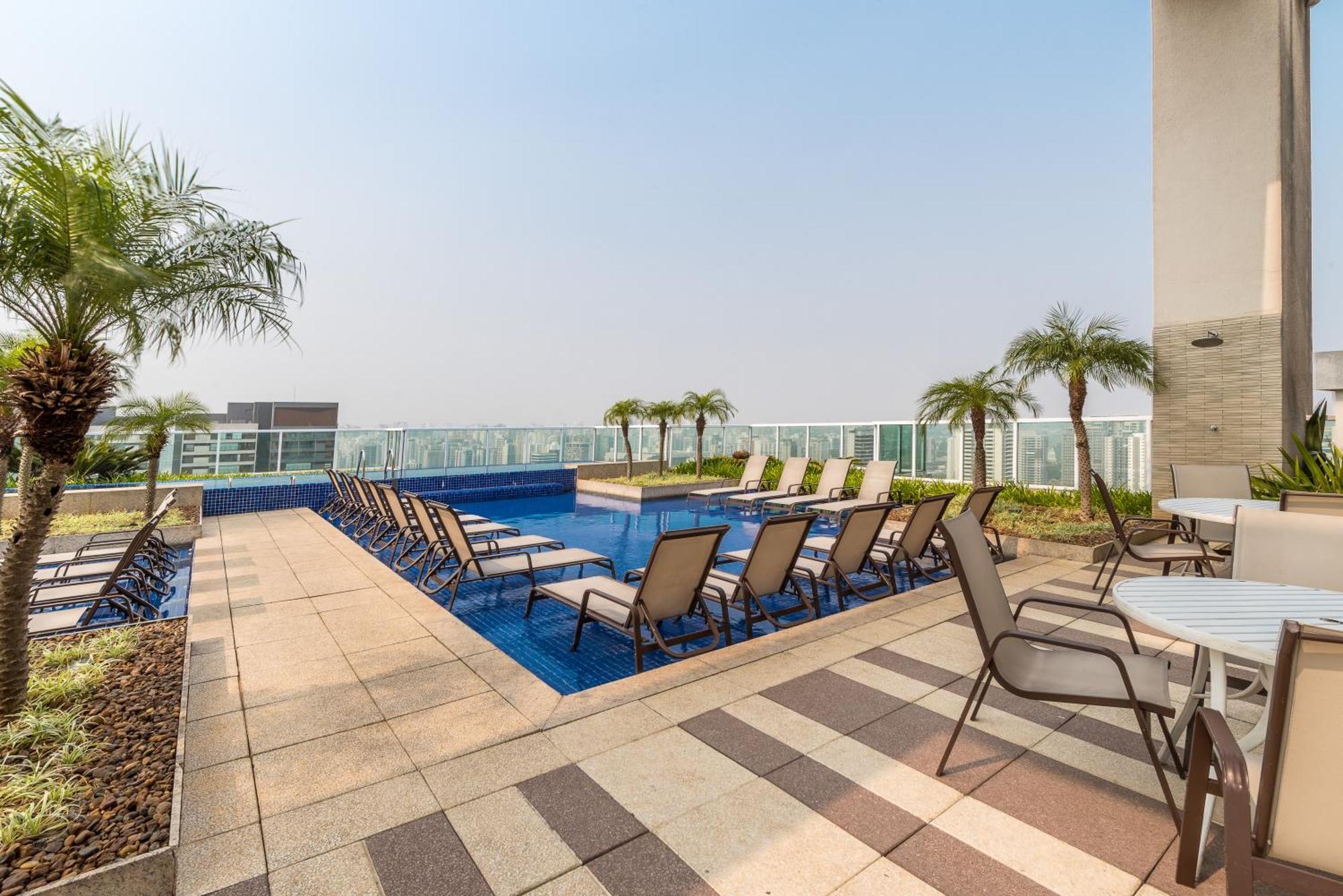 Estilo, Conforto E Vista Panoramica Ideal Para Trabalho Ou Lazer サンパウロ エクステリア 写真