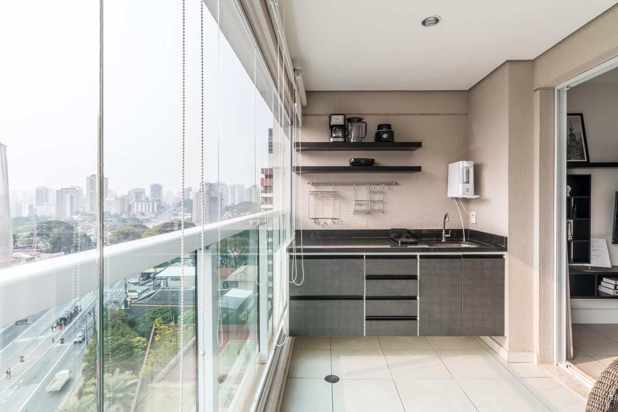 Estilo, Conforto E Vista Panoramica Ideal Para Trabalho Ou Lazer サンパウロ エクステリア 写真